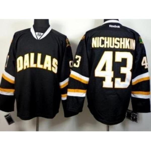 Dallas Stars 43 Valeri Nichushkin Black Stitched NHL Jersey