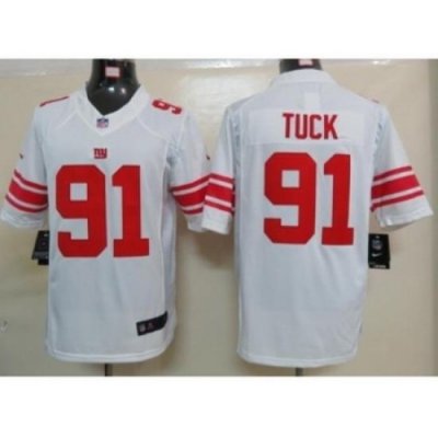 Nike NeW York Giants 91 Justin Tuck White Limited NFL Jersey