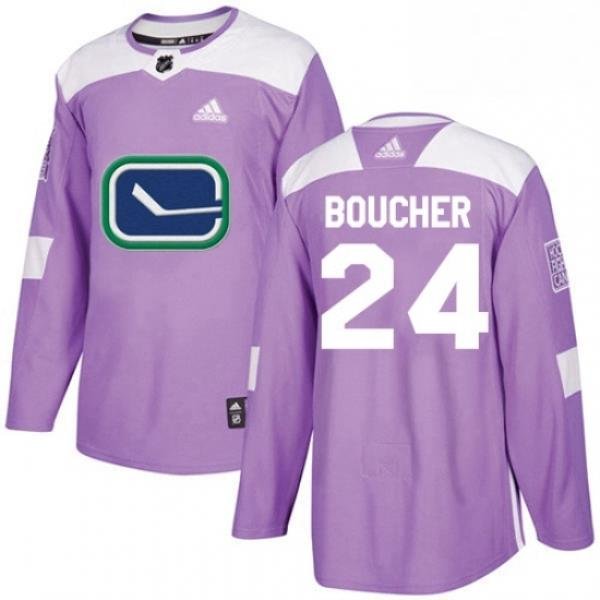 Youth Adidas Vancouver Canucks 24 Reid Boucher Authentic Purple Fights Cancer Practice NHL Jersey