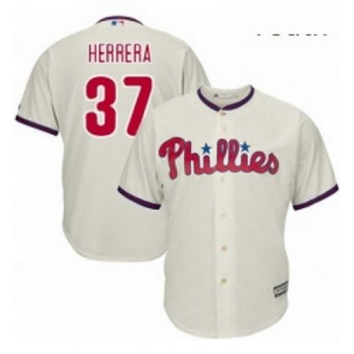 Youth Majestic Philadelphia Phillies 37 Odubel Herrera Replica Cream Alternate Cool Base MLB Jersey