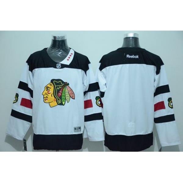 Blackhawks Blank White 2016 Stadium Series Stitched NHL Jersey