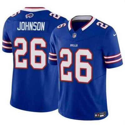 Men Buffalo Bills 26 Ty Johnson Royal 2024 F U S E Vapor Untouchable Limited Stitched Football Jersey