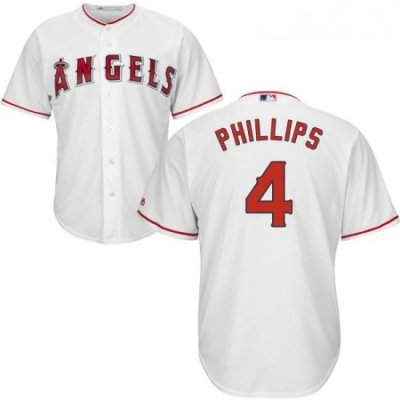 Youth Majestic Los Angeles Angels of Anaheim 4 Brandon Phillips Replica White Home Cool Base MLB Jersey