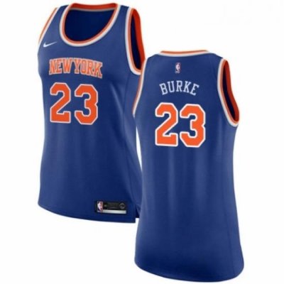 Womens Nike New York Knicks 23 Trey Burke Swingman Royal Blue NBA Jersey Icon Edition