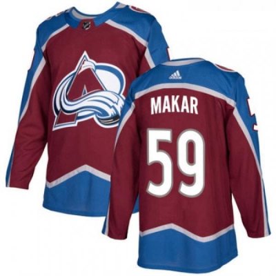 Youth Adidas Colorado Avalanche 59 Cale Makar Premier Burgundy Red Home NHL Jersey