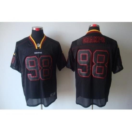 Nike Washington Redskins 98 Brian Orakpo Black Elite Lights Out NFL Jersey