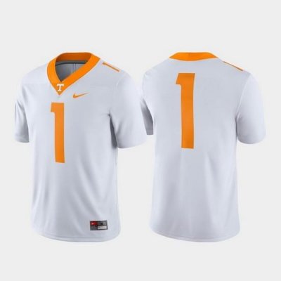 Men Tennessee Volunteers 1 White Game Jersey