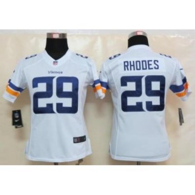 Women Nike Minnesota Vikings 29 Xavier Rhodes White Limited NFL Football Jerseys 2013 NeW Style