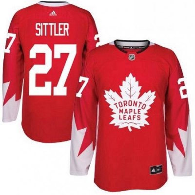 Mens Adidas Toronto Maple Leafs 27 Darryl Sittler Premier Red Alternate NHL Jersey