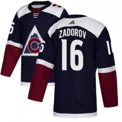 Youth Adidas Colorado Avalanche 16 Nikita Zadorov Authentic Navy Blue Alternate NHL Jersey