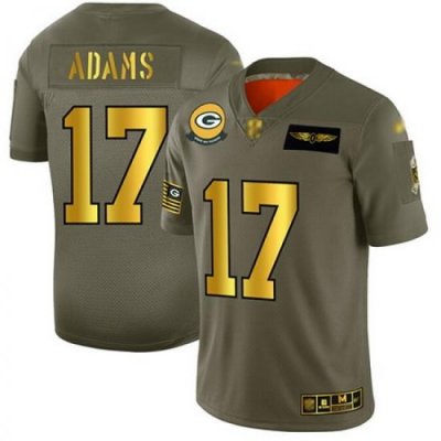 Packers 17 Davante Adams Camo Gold Men Stitched Football Limited 2019 Salute To Service Jersey