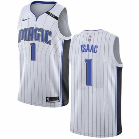 Womens Nike Orlando Magic 1 Jonathan Isaac Swingman NBA Jersey Association Edition