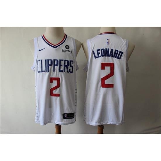 Clippers 2 Kawhi Leonard White Nike Swingman Jersey