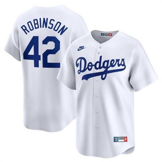 Men Brooklyn Dodgers 42 Jackie Robinson White Throwback Cooperstown Collection Limited Stitched Baseball Jersey