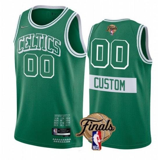 Men's Boston Celtics Active Player Custom 2022 Green City Edition NBA Finals Stitched Jersey