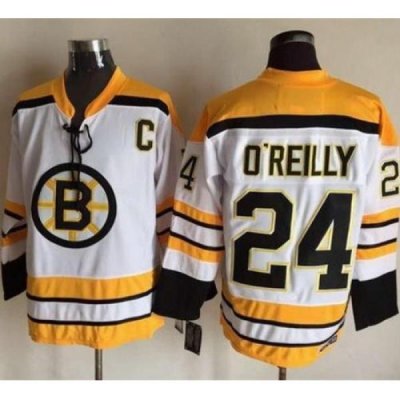 Bruins #24 Terry O 27Reilly White CCM Throwback Stitched NHL Jersey