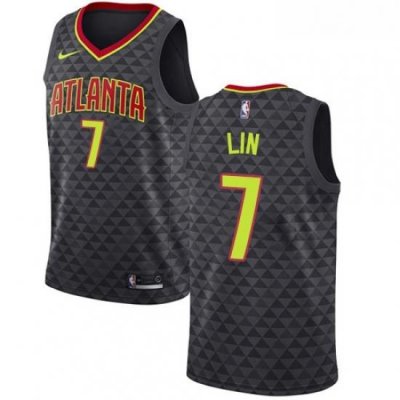 Youth Nike Atlanta Hawks 7 Jeremy Lin Swingman Black NBA Jersey Icon Edition