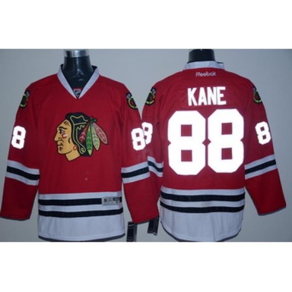 Blackhawks 88 Patrick Kane Red Reflective Edition Reebok Jersey