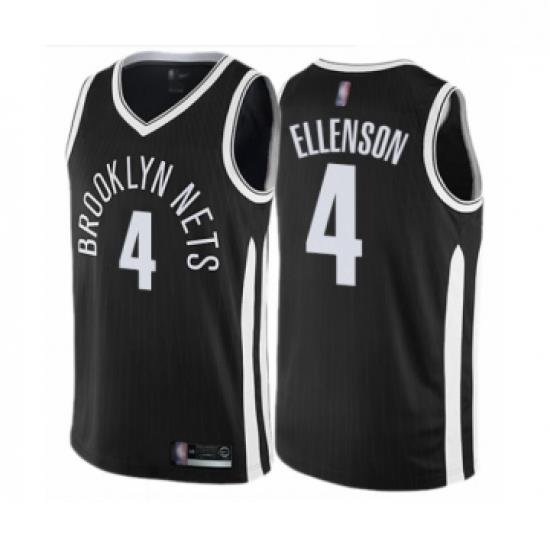 Youth Brooklyn Nets 4 Henry Ellenson Swingman Black Basketball Jersey City Edition