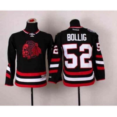 youth nhl jerseys chicago blackhawks #52 bollig black[2014 new stadium][the skeleton head]