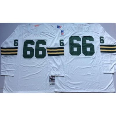 Packers 66 Ray Nitschke White Throwback Jersey