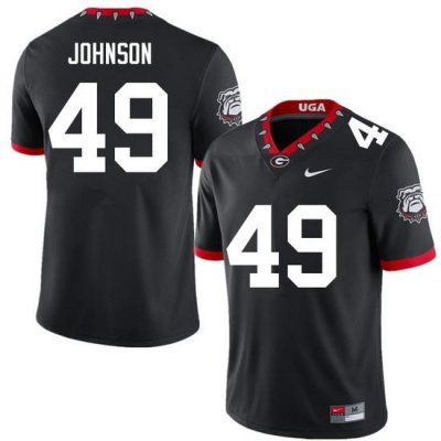 Men #49 Samuel Johnson Georgia Bulldogs College Football Jerseys Sale-100th Anniversary