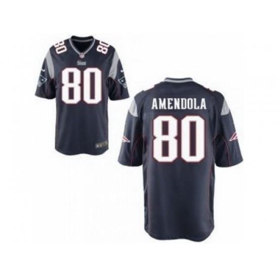 Nike NeW England Patriots 80 Danny Amendola Blue Elite NFL Jersey