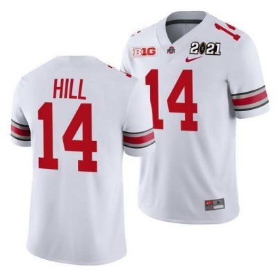 Ohio State Buckeyes K.J. Hill White 2021 Sugar Bowl Champions College Football Playoff College Football Playoff Jersey 0