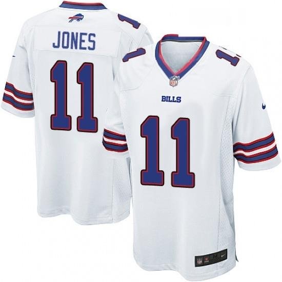 Mens Nike Buffalo Bills 11 Zay Jones Game White NFL Jersey