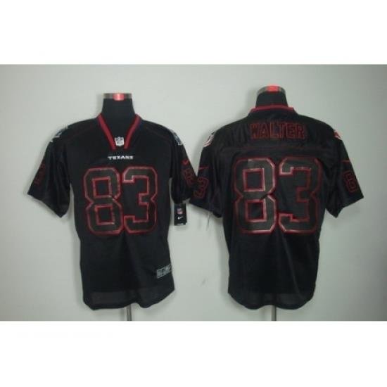 Nike Houston Texans 83 Kevin Walter Lights Out Black Elite NFL Jersey