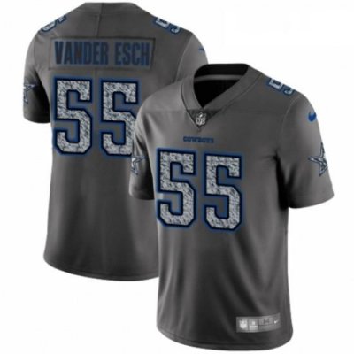 Mens Nike Dallas Cowboys 55 Leighton Vander Esch Gray Static Vapor Untouchable Limited NFL Jersey