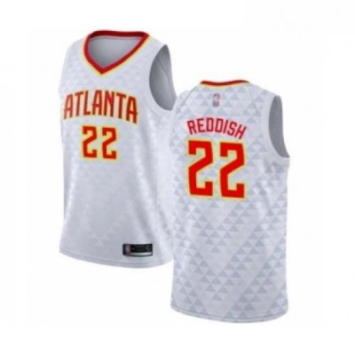 Youth Atlanta Hawks 22 Cam Reddish Swingman White Basketball Jersey Association Edition