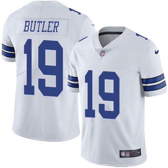 Nike Cowboys #19 Brice Butler White Mens Stitched NFL Vapor Untouchable Limited Jersey