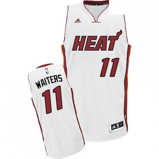 Youth Adidas Miami Heat 11 Dion Waiters Swingman White Home NBA Jersey