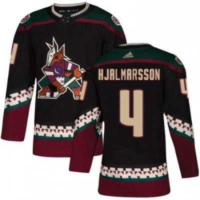 Youth Adidas Arizona Coyotes 4 Niklas Hjalmarsson Authentic Black Alternate NHL Jersey