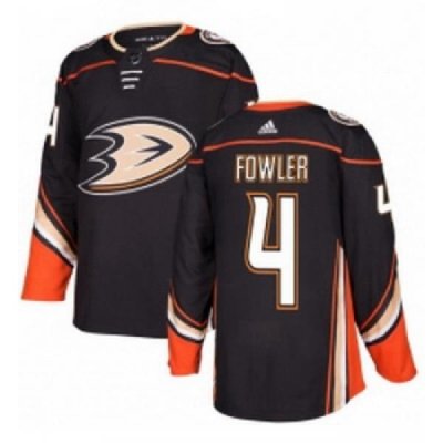 Youth Adidas Anaheim Ducks 4 Cam Fowler Authentic Black Home NHL Jersey