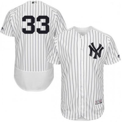 Mens Majestic New York Yankees 33 Greg Bird White Home Flex Base Authentic Collection MLB Jersey