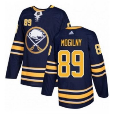 Youth Adidas Buffalo Sabres 89 Alexander Mogilny Authentic Navy Blue Home NHL Jersey