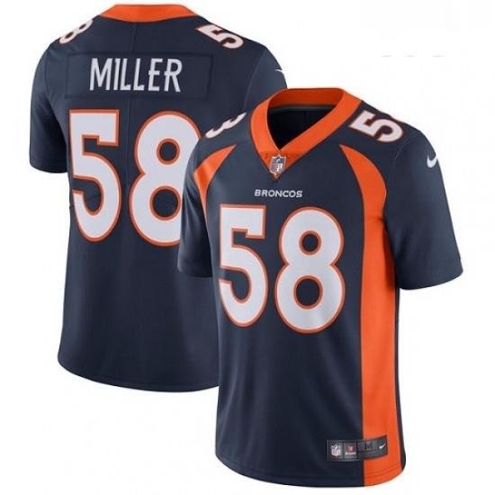 Youth Nike Denver Broncos 58 Von Miller Navy Blue Alternate Vapor Untouchable Limited Player NFL Jersey