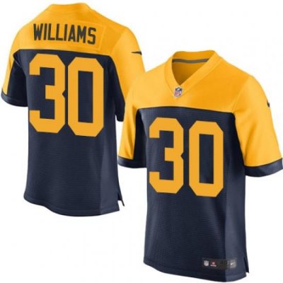 Nike Packers #30 Jamaal Williams Navy Blue Alternate Mens Stitched NFL New Elite Jersey