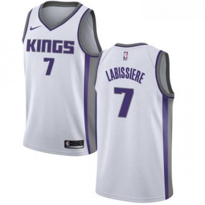 Youth Nike Sacramento Kings 7 Skal Labissiere Authentic White NBA Jersey Association Edition