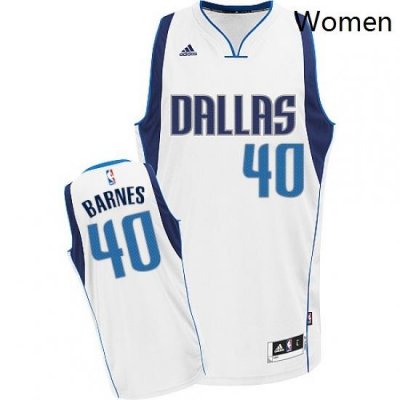 Womens Adidas Dallas Mavericks 40 Harrison Barnes Swingman White Home NBA Jersey