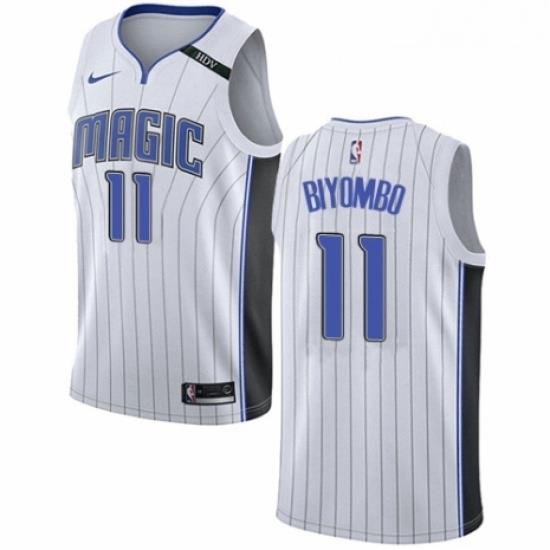 Womens Nike Orlando Magic 11 Bismack Biyombo Swingman NBA Jersey Association Edition