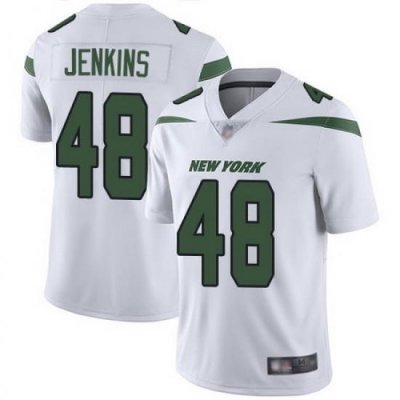 Jets #48 Jordan Jenkins White Men Stitched Football Vapor Untouchable Limited Jersey