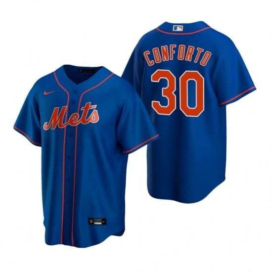 Mens Nike NeW York Mets 30 Michael Conforto Royal Alternate Stitched Baseball Jerse