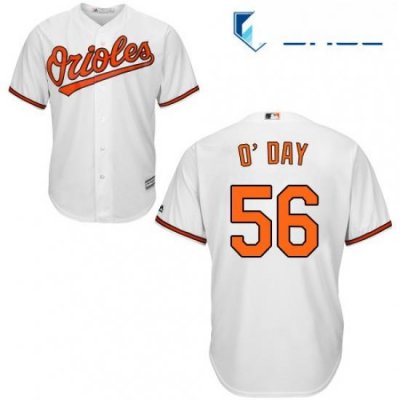 Youth Majestic Baltimore Orioles 56 Darren ODay Authentic White Home Cool Base MLB Jersey