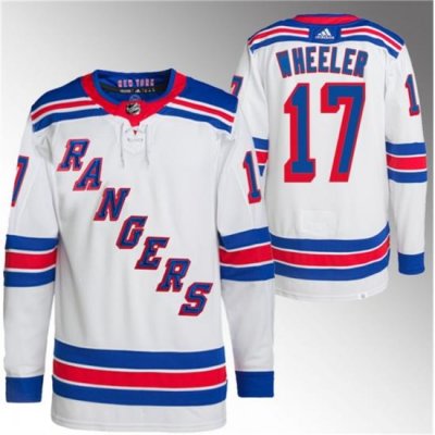 Men New York Rangers 17 Blake Wheeler White Stitched Jersey