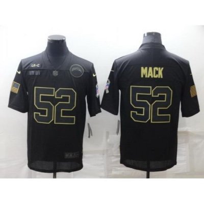 Men Los Angeles Chargers 52 Khalil Mack Black Salute To Service Limited Stitched jersey