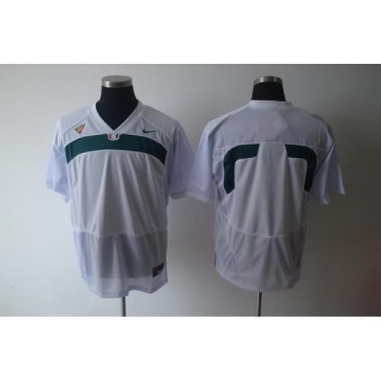 NCAA Miami Hurricanes blank white Jerseys ACC patch