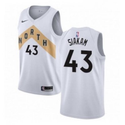 Womens Nike Toronto Raptors 43 Pascal Siakam Swingman White NBA Jersey City Edition